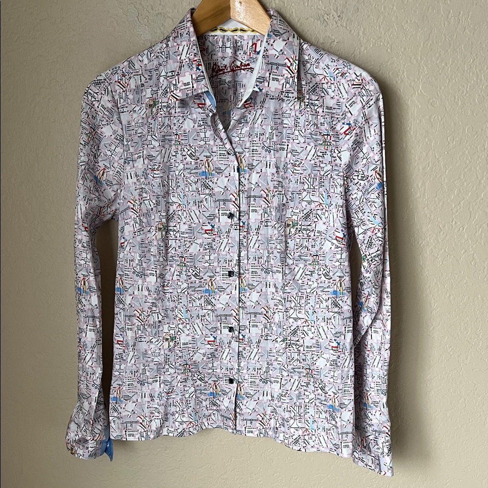 Robert Graham collared map button down shirt - image 2